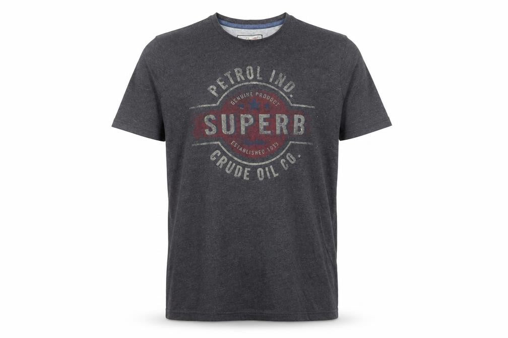 Petrol Industries Men's Grey XL Graphic Retro Crew Neck T-Shirt