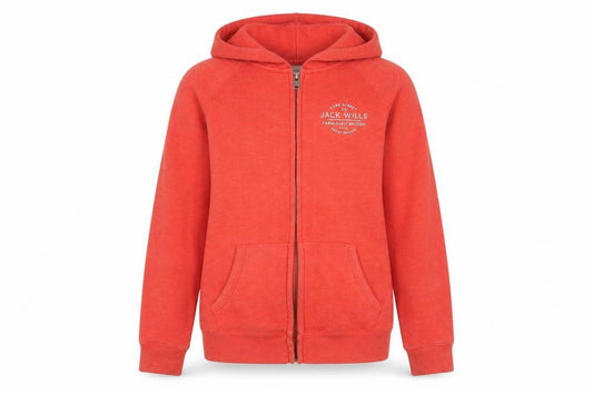 Womens UK 6 Regular Jack Wills Red Full Zip Hoodie