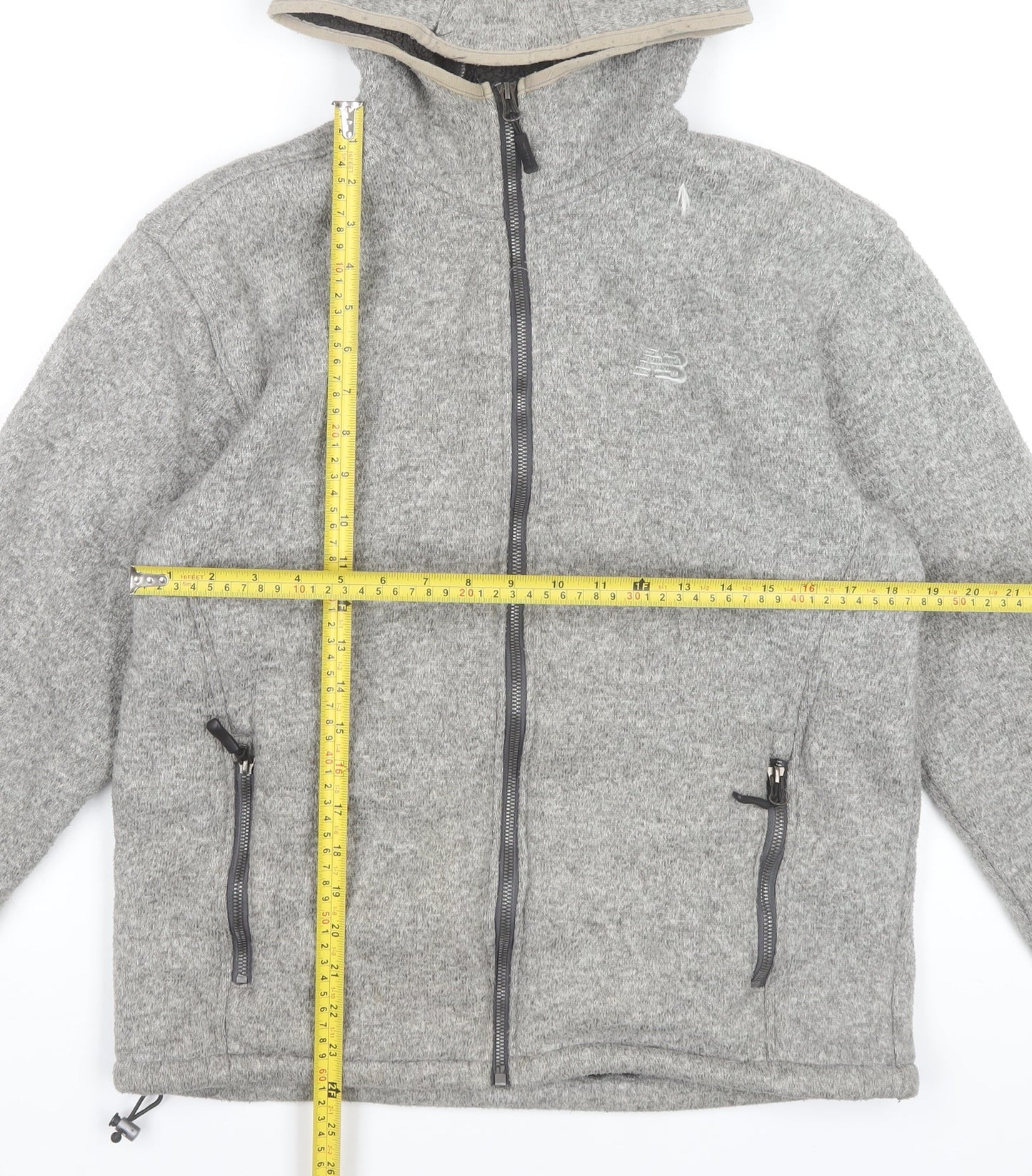 New Balance Men's Grey Full Zip Fleece Hoodie Size M