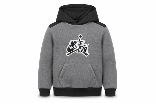 Nike Jordan Boys Grey Hoodie 10-12 Years Pullover Fleece Hooded Sweatshirt