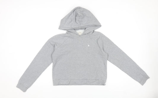Jack Wills Womens Grey Hoodie UK 10 Cotton Modal Blend Pullover