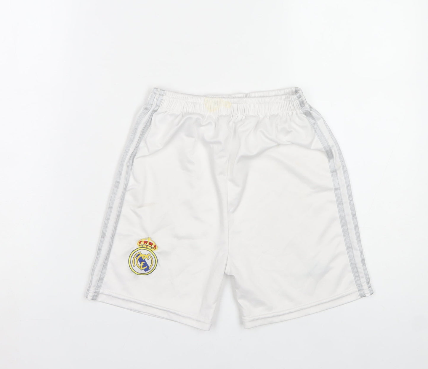 Adidas Boys White Football Athletic Shorts 12 Years Real Madrid Activewear