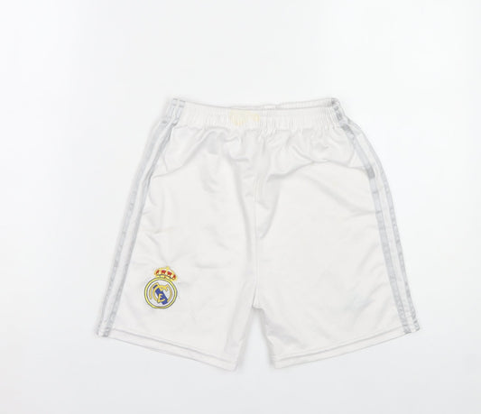 Adidas Boys White Football Athletic Shorts 12 Years Real Madrid Activewear