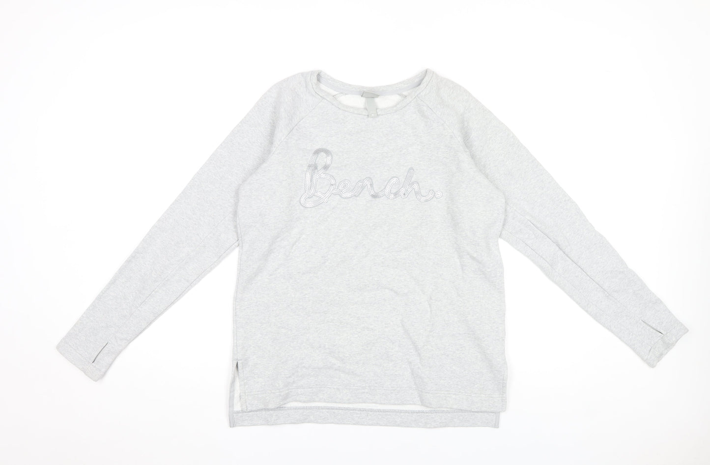 Bench Women's Grey Pullover Sweatshirt M Cotton Blend Casual