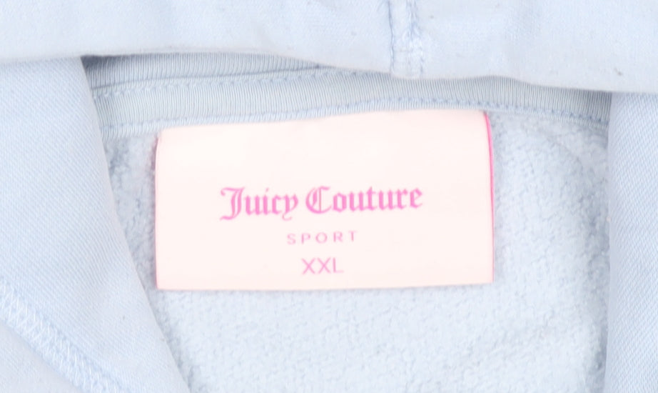 Juicy Couture Sport Women’s Blue XXL Pullover Hoodie Cotton Blend