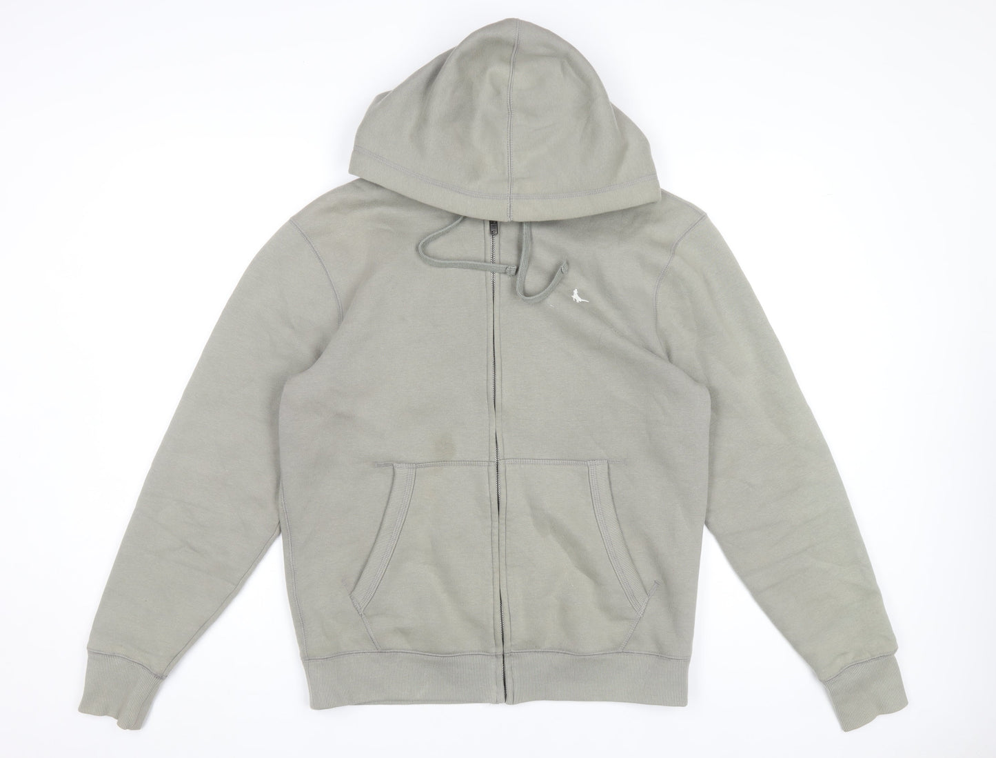 Jack Wills Men's Grey Full Zip Hoodie Size S Regular Fit