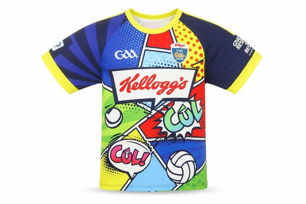 Front view of Masita boys’ multicoloured graphic football t-shirt 4 years sports jersey