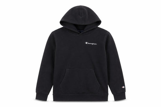 Champion Boys Black Pullover Hoodie 11-12 Years Cotton Blend Logo