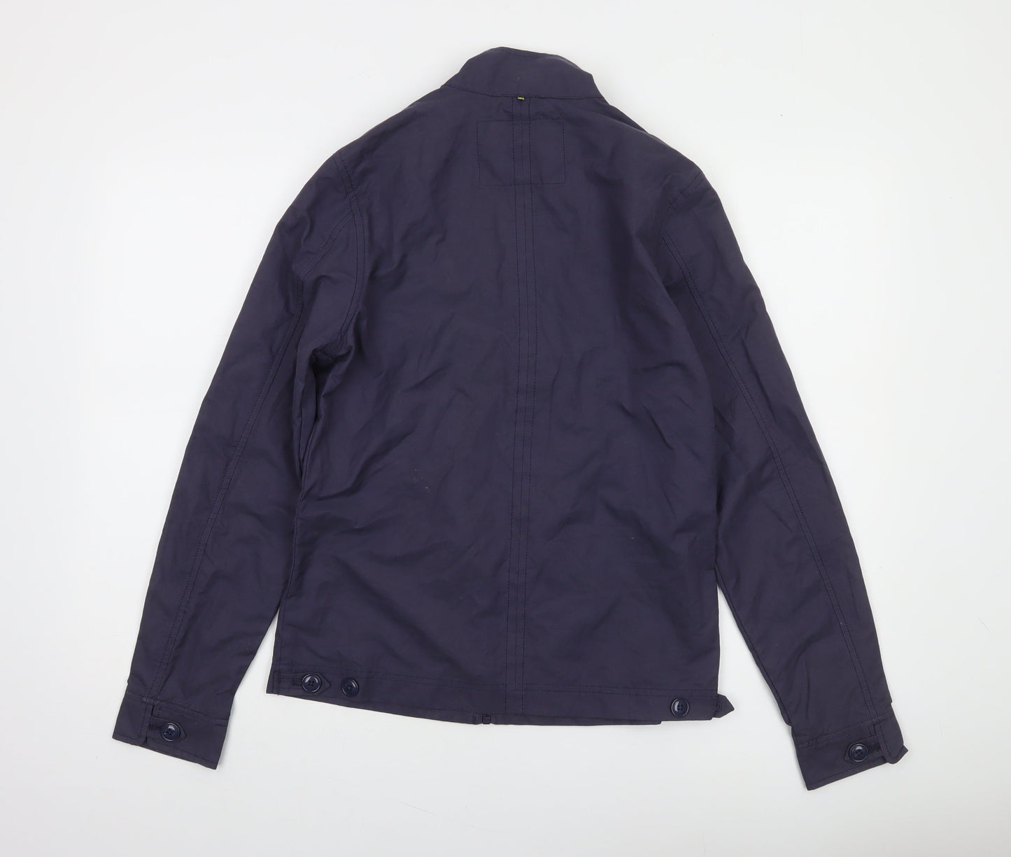 Pretty Green Women's Blue Bomber Jacket Size S Cotton Blend