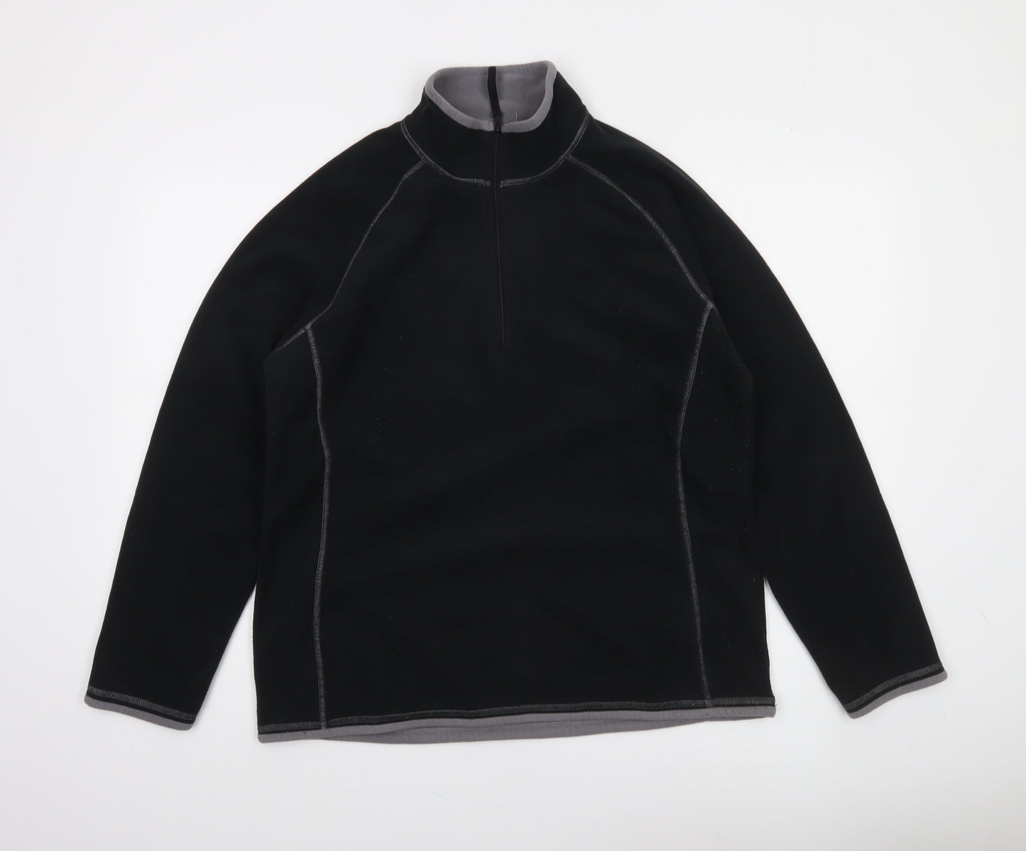 Mountain Warehouse Women Black Fleece Pullover Hoodie UK 18 Outdoor Warm Top