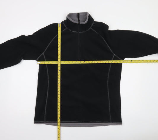 Mountain Warehouse Women Black Fleece Pullover Hoodie UK 18 Outdoor Warm Top