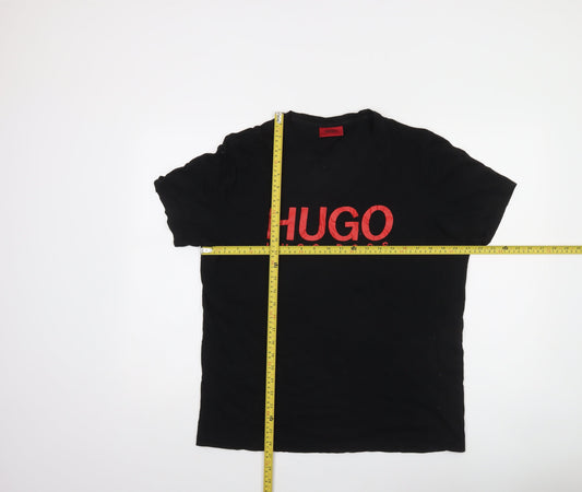 Hugo Boss Men's Black Logo Cotton T-Shirt Size L