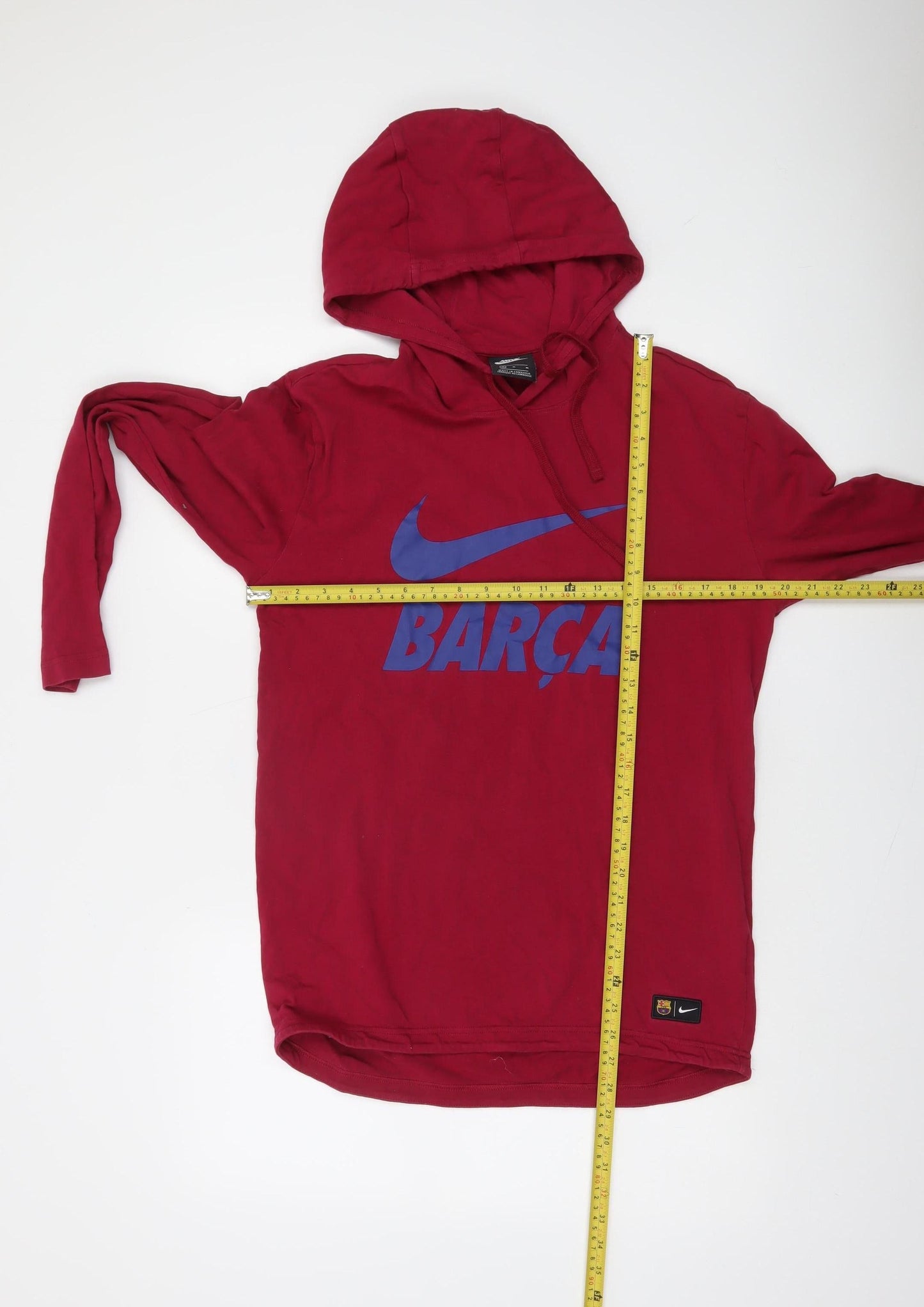 Nike Men's Red Barça Pullover Hoodie Size M Football Graphic
