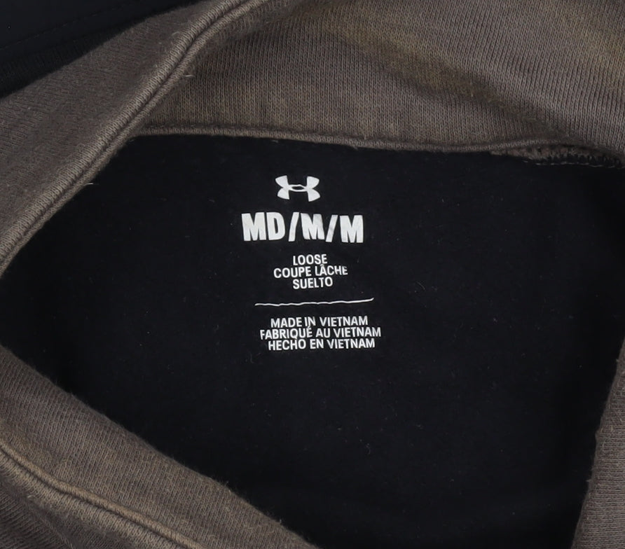 Under Armour Women's Black & Grey 1/2 Zip Loose Fit Sweatshirt M