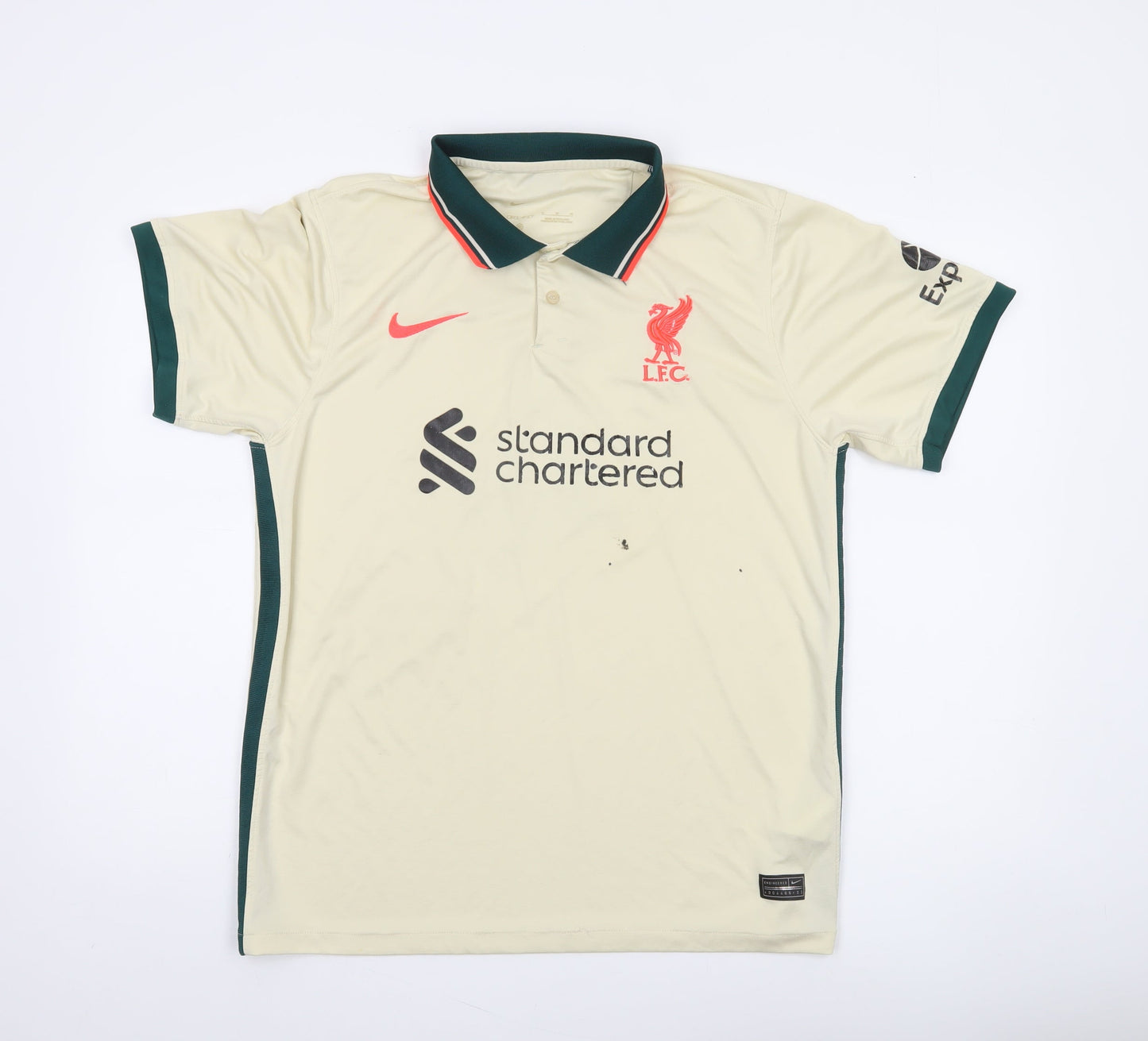 Nike Men's Beige Liverpool FC Dri-FIT Polo Shirt Size S