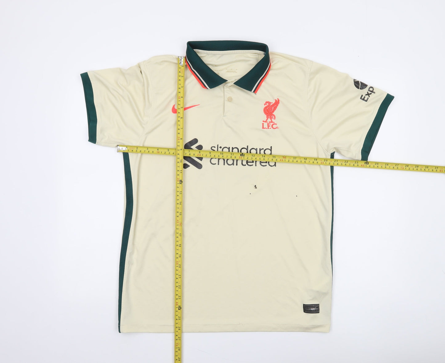 Nike Men's Beige Liverpool FC Dri-FIT Polo Shirt Size S