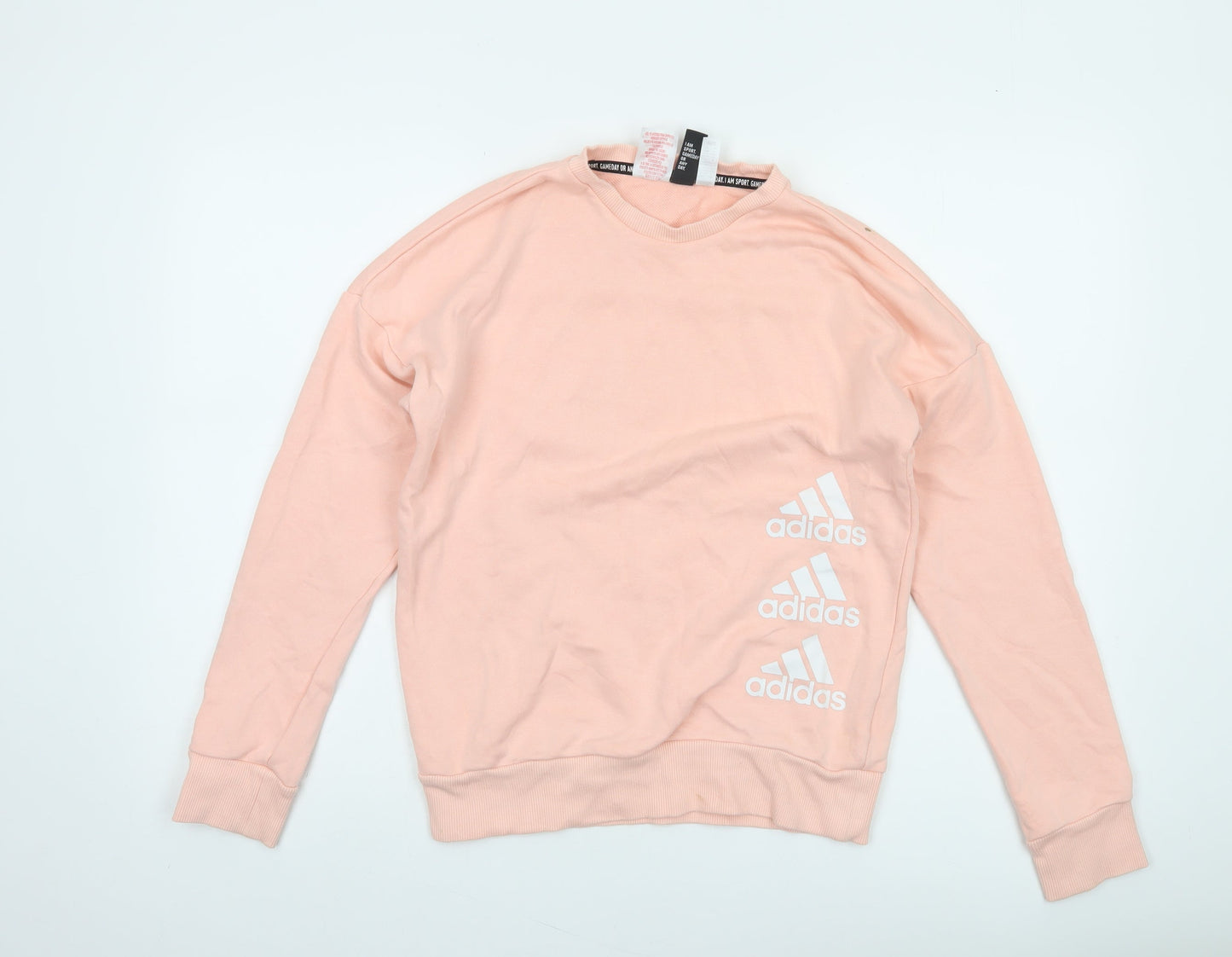 Adidas Teens Pink Crew Neck Pullover Sweatshirt Size 13-14Y