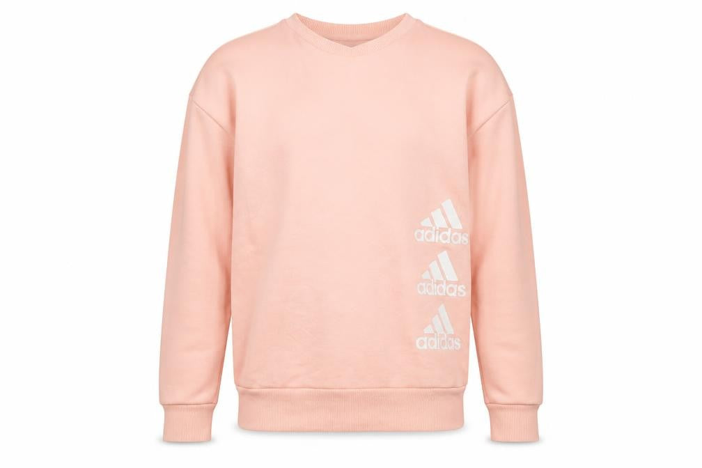 Teens UK 13-14A Regular adidas Pink Pullover Sweatshirt