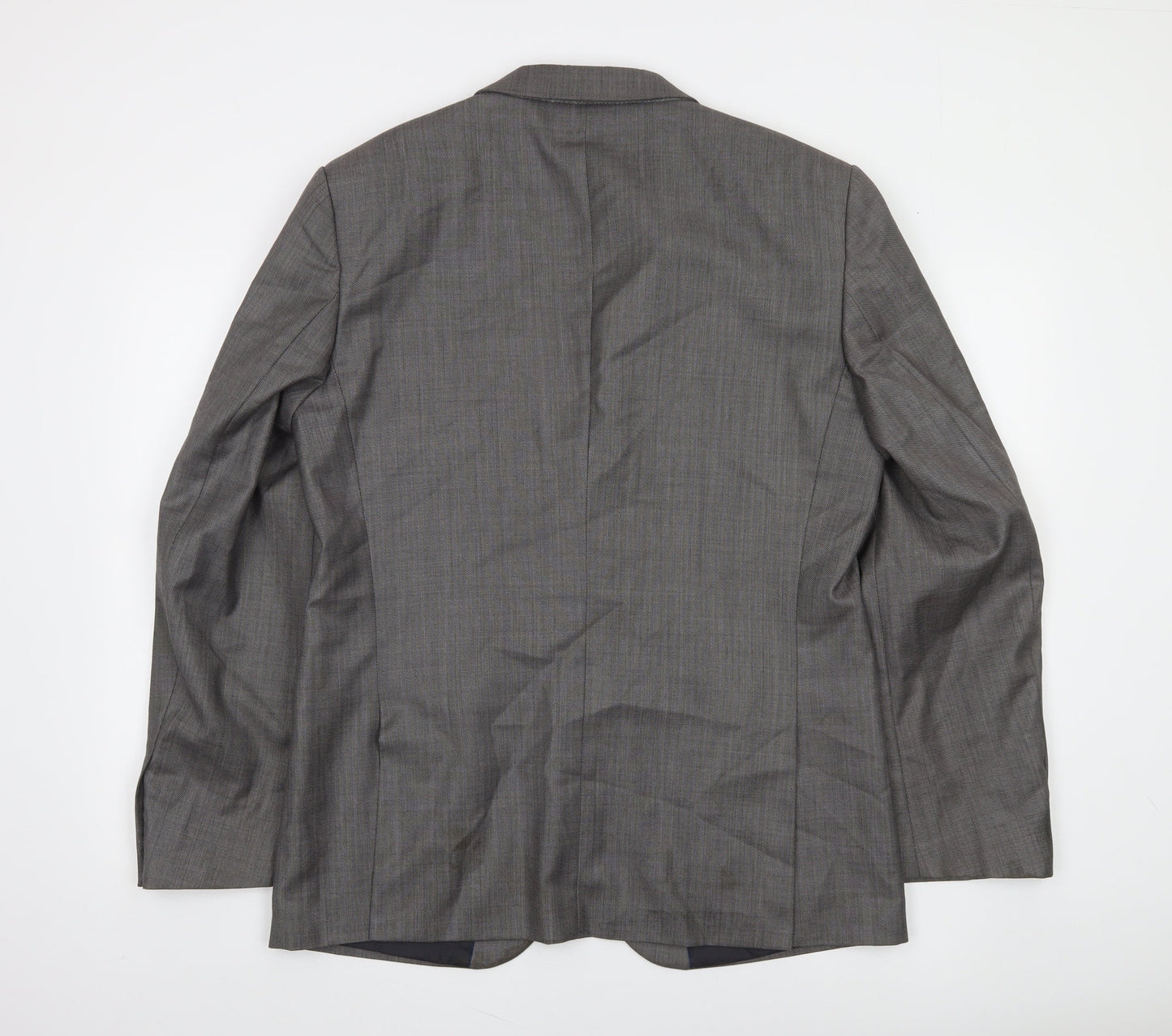Burton Menswear London Grey 42R Men's Regular Fit Wool Blend Suit Jacket