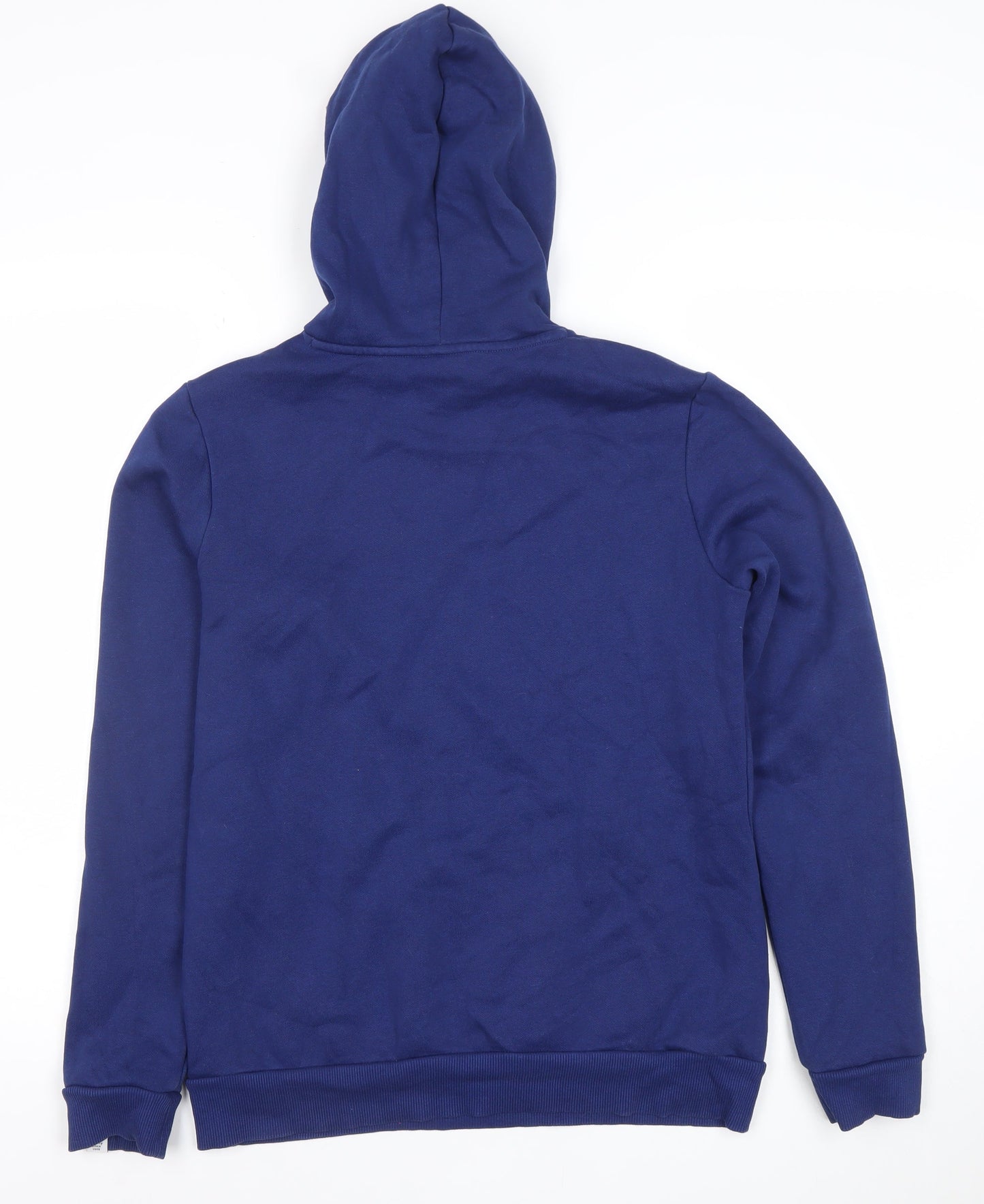 Puma Women's Blue Pullover Hoodie Size M Cotton Blend Logo Sweatshirt