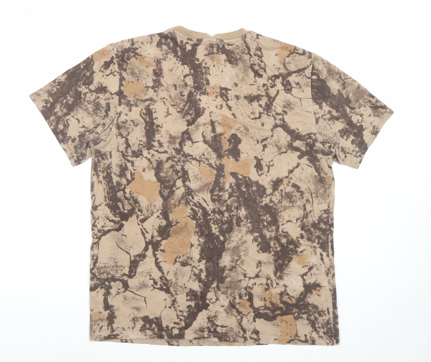 Levi's Women's Brown Camouflage Cotton Crew Neck T-Shirt Size S