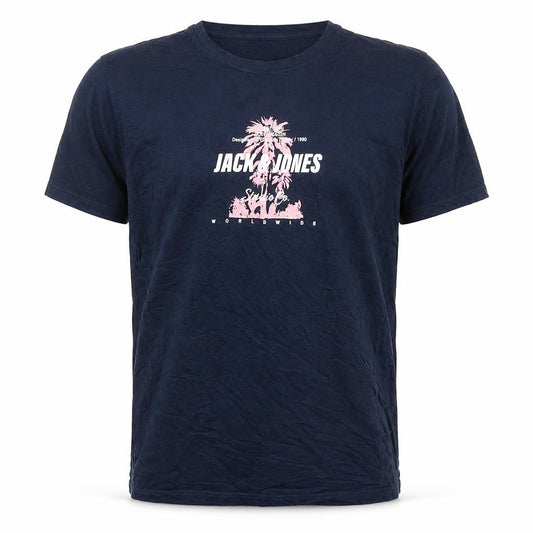 Mens UK Size L JACK & JONES Blue  Cotton T-Shirt