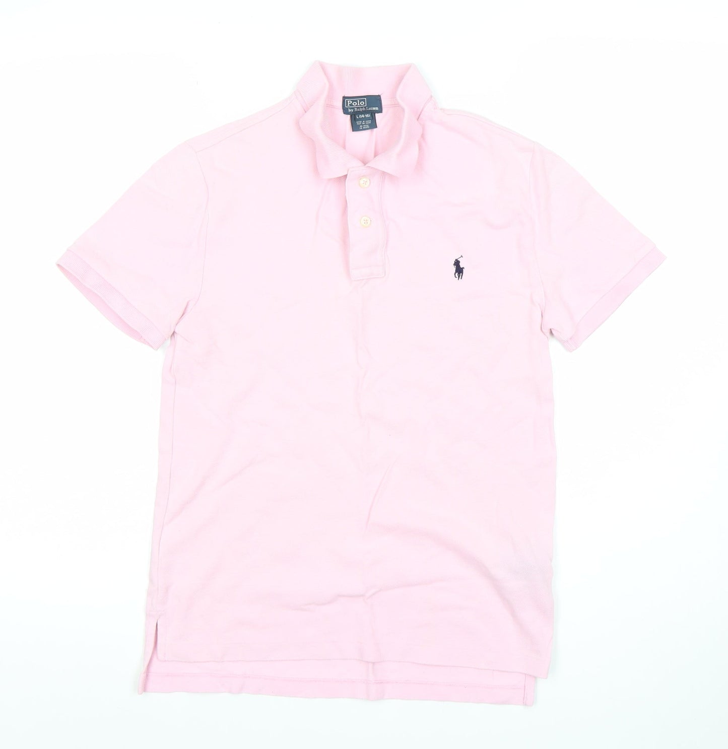 Ralph Lauren Teens Pink Cotton Short Sleeve Polo Shirt L