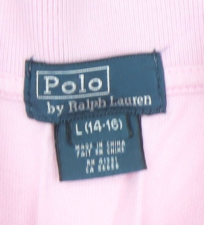 Ralph Lauren Teens Pink Cotton Short Sleeve Polo Shirt L
