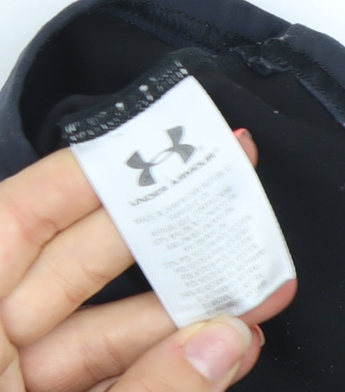 Under Armour Boys Black XL ColdGear Long Sleeve Mock Neck Thermal Top