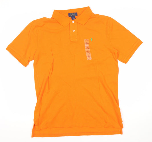 Ralph Lauren Womens Orange Classic Fit Cotton Polo Shirt XL