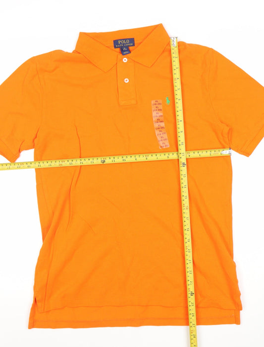Ralph Lauren Womens Orange Classic Fit Cotton Polo Shirt XL