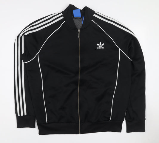 Adidas Mens Black XL Full Zip Sports Sweatshirt