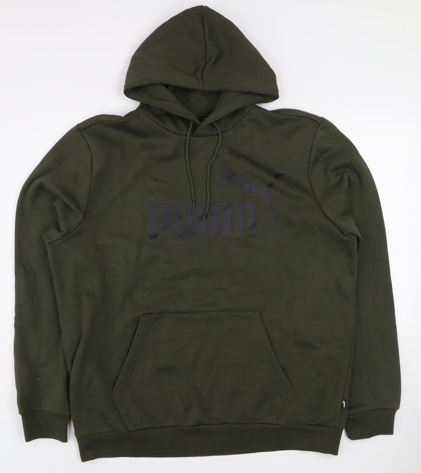 Puma Men's Green XL Pullover Hoodie Sweatshirt with Logo