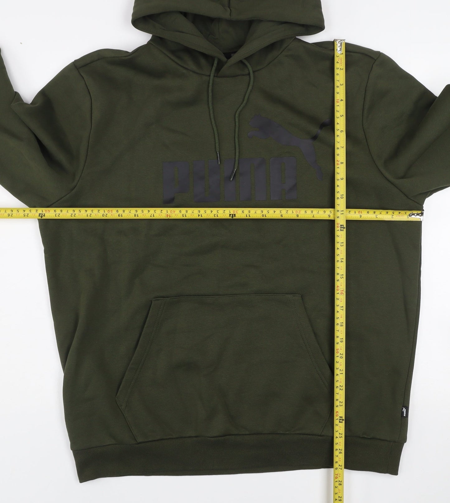 Puma Men's Green XL Pullover Hoodie Sweatshirt with Logo