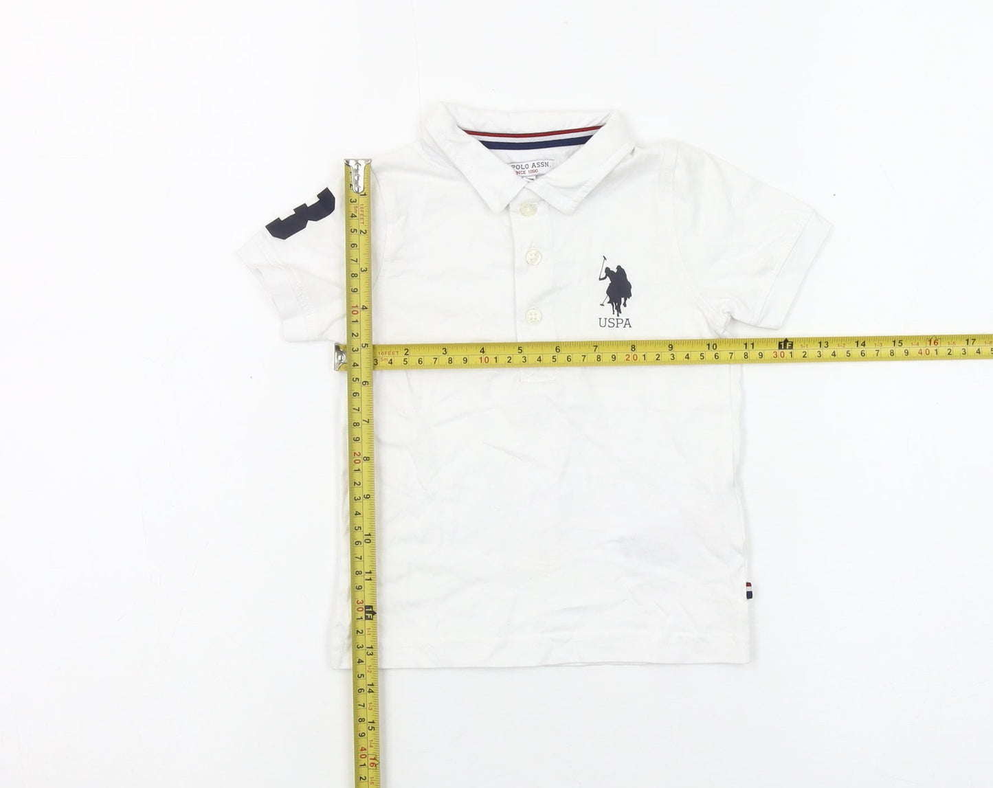 U.S. Polo Assn. Boys White 2 Years Polo Shirt Short Sleeve Cotton