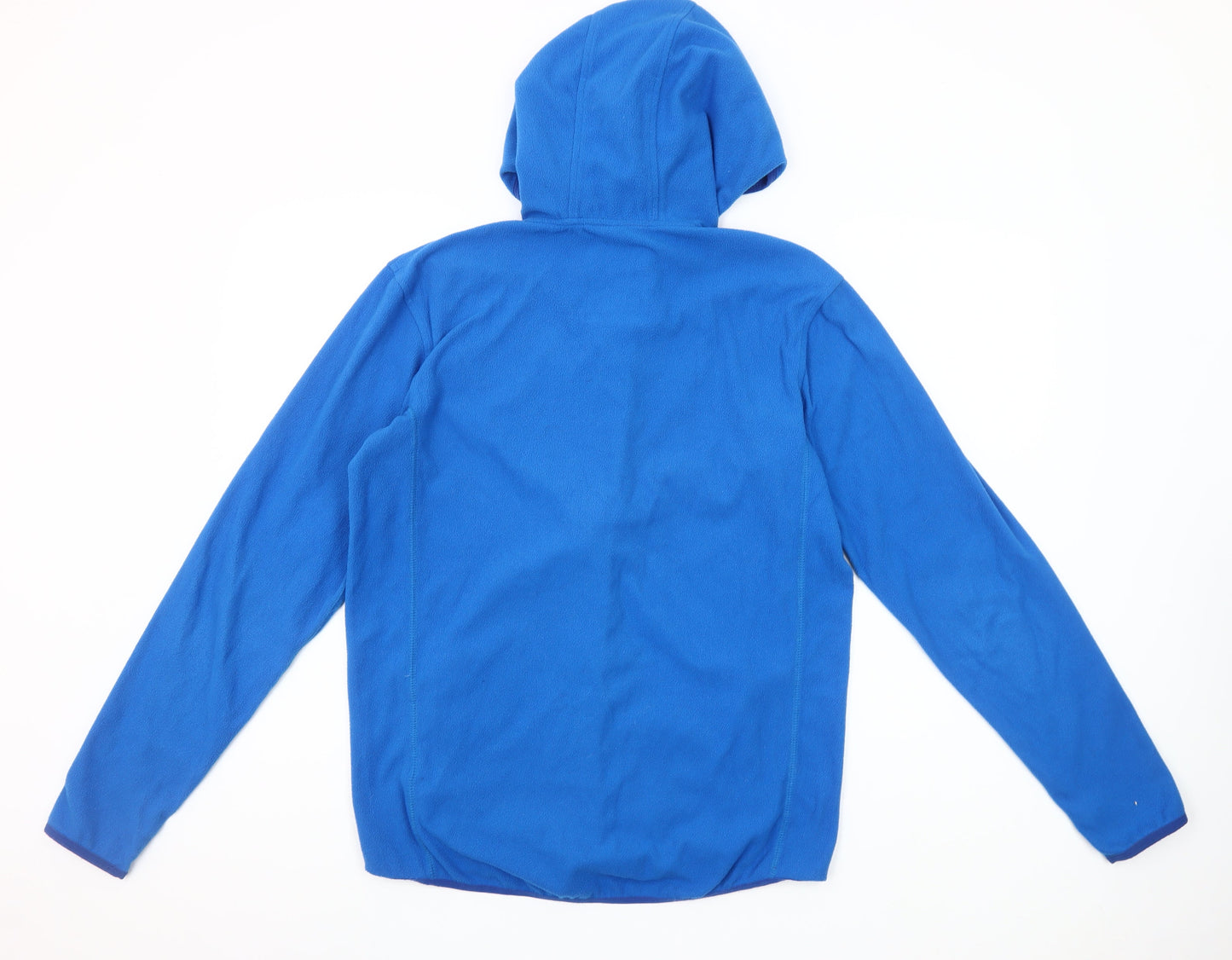 Quiksilver Women Blue Fleece Hooded Full Zip Jacket Size 16