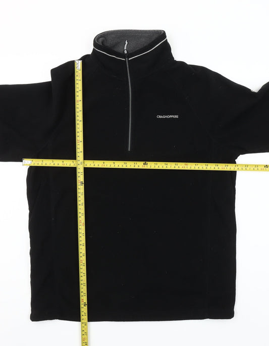 Craghoppers Men's Black Fleece 1/2 Zip Pullover Sweatshirt M
