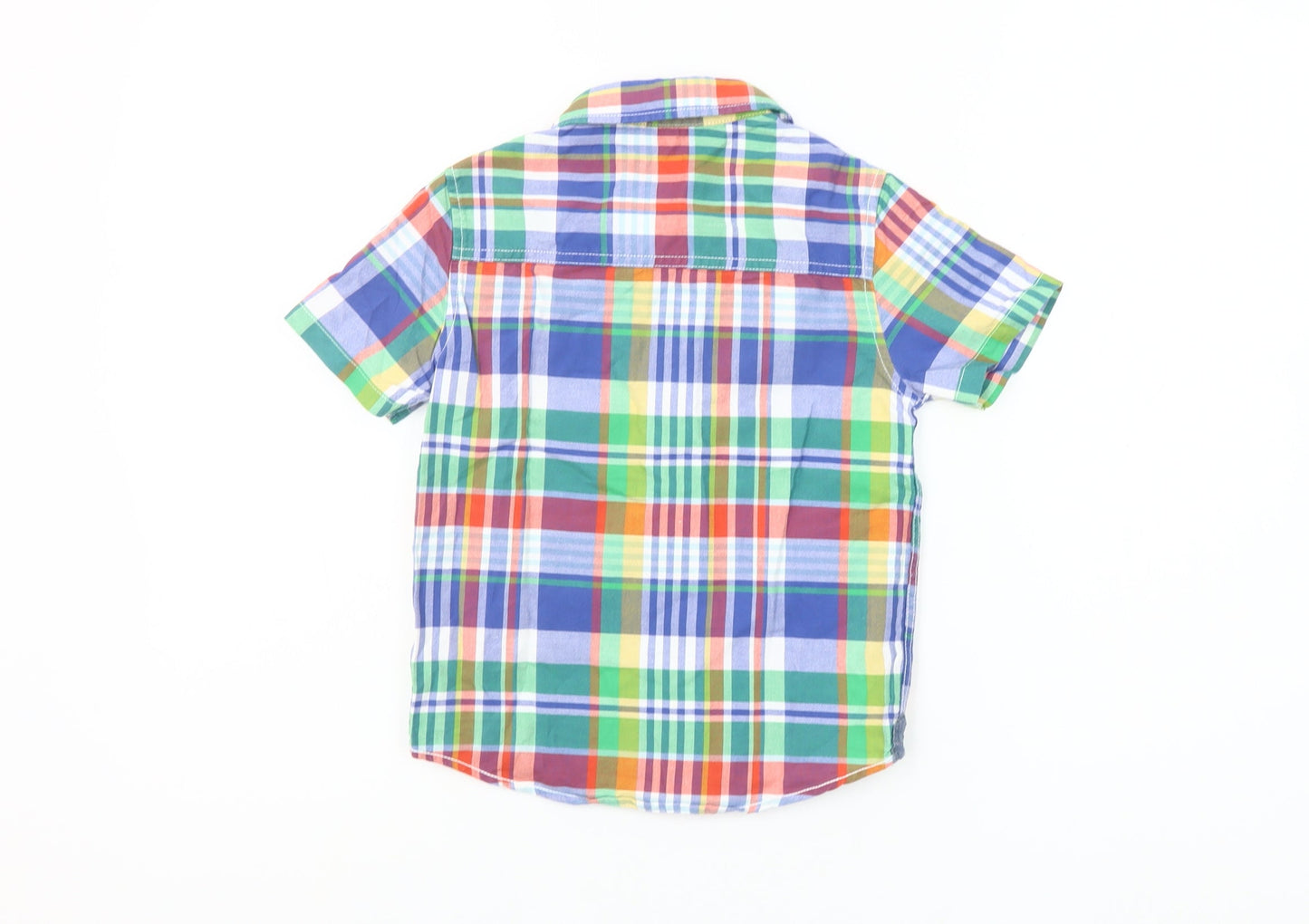 Joules Boys Multicoloured Check Button-Up Shirt 6 Years Cotton Summer Casual