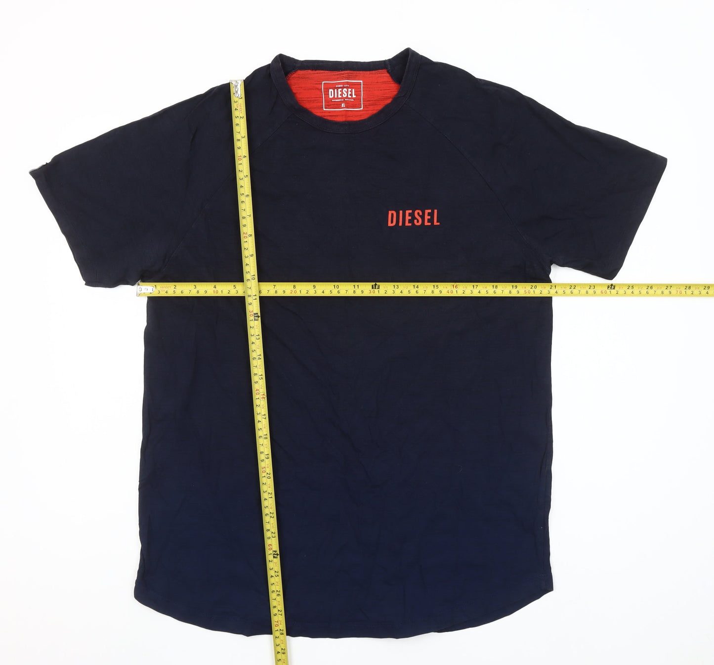 Diesel Men's Blue XL Crew Neck Cotton T-Shirt