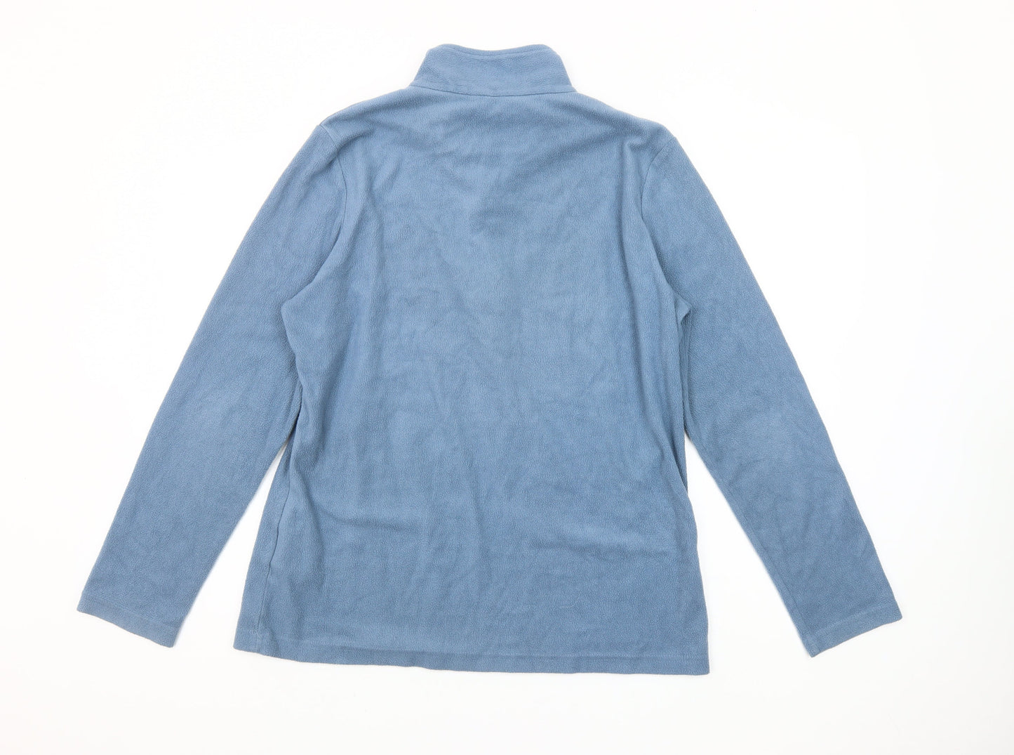 Regatta Womens Blue 1/4 Zip Fleece Sweatshirt UK 14 Polyester