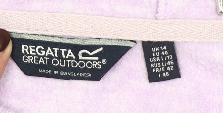 Regatta Women Lilac Hoodie Size 14 Pullover Long Sleeve Outdoor Top