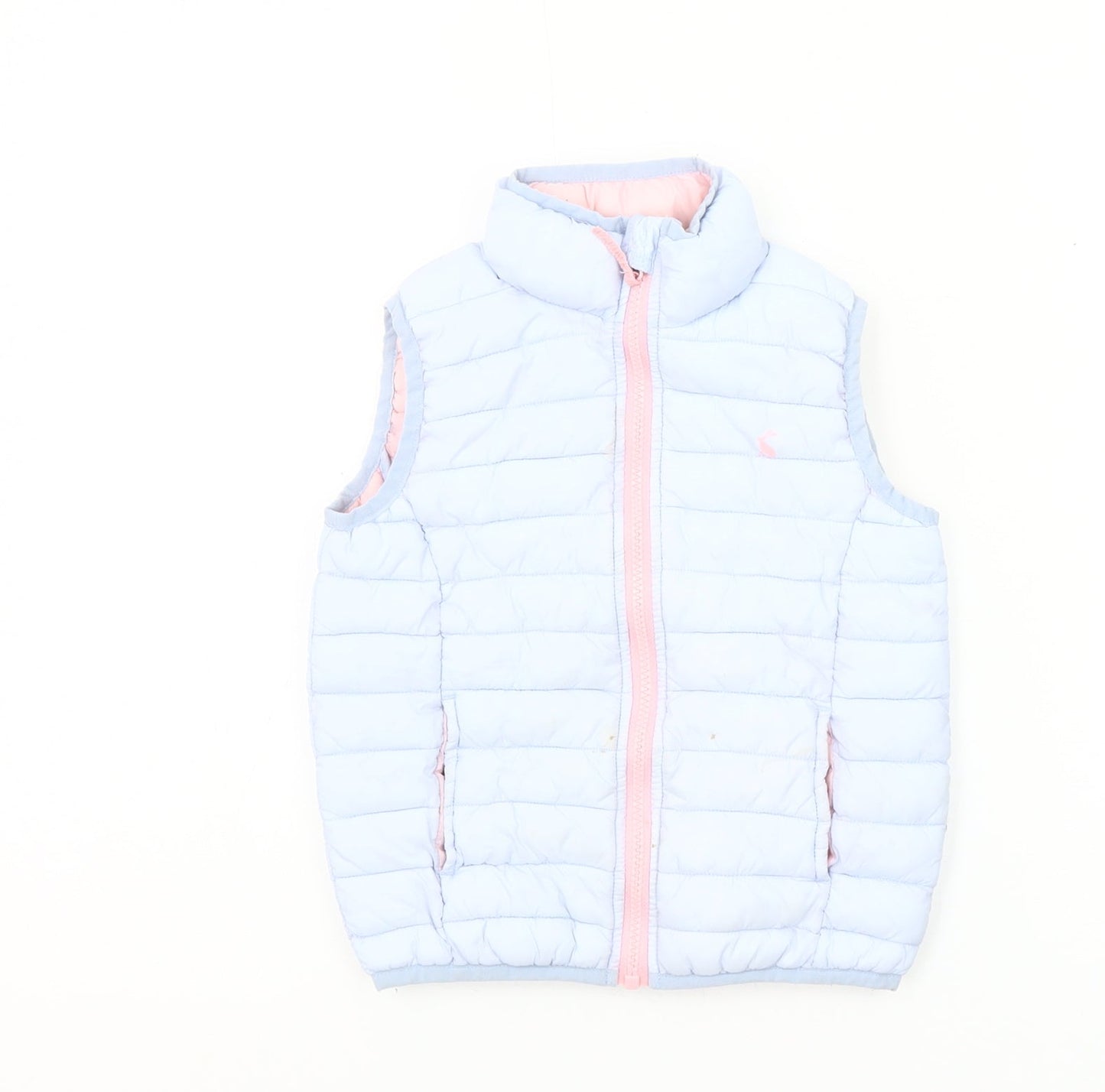 Joules Girls Blue Puffer Gilet 6 Years Quilted Lightweight Waistcoat