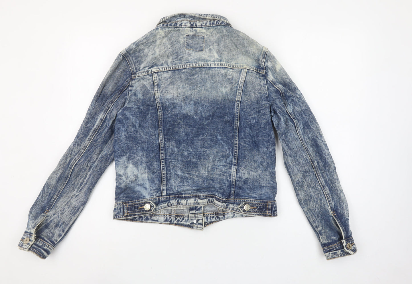 Denim Co. Women's Blue Denim Jacket Size 12 Casual Buttoned