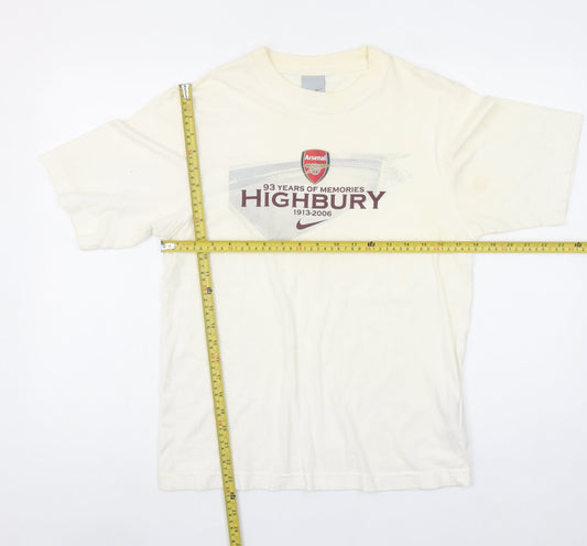 Nike Men's Beige Arsenal Highbury 1913-2006 Graphic T-Shirt Size S