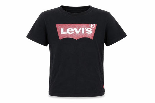 Levi's Boys Black Graphic Logo Short Sleeve Cotton T-Shirt 10 Years