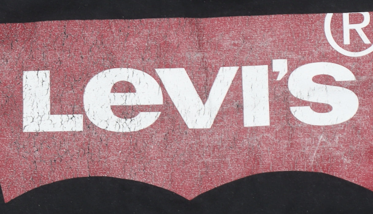 Levi's Boys Black Graphic Logo Short Sleeve Cotton T-Shirt 10 Years