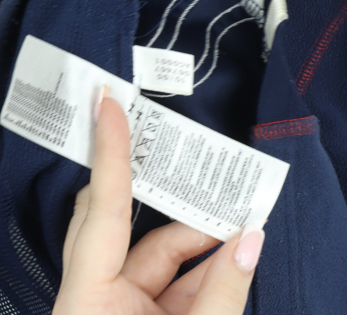 Adidas Men's Blue Fleece Full Zip Sports Jacket Size L