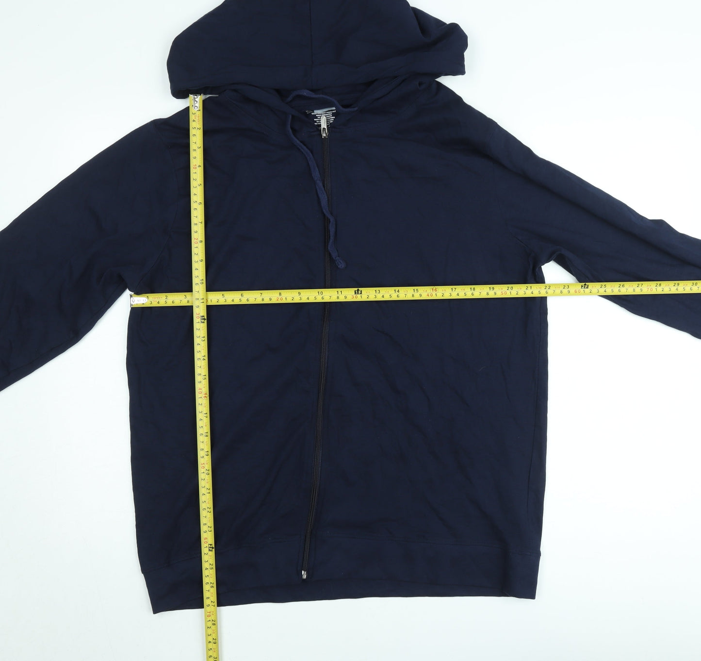 Lyle & Scott Men's Blue 2XL Hooded Full Zip Cotton Jacket