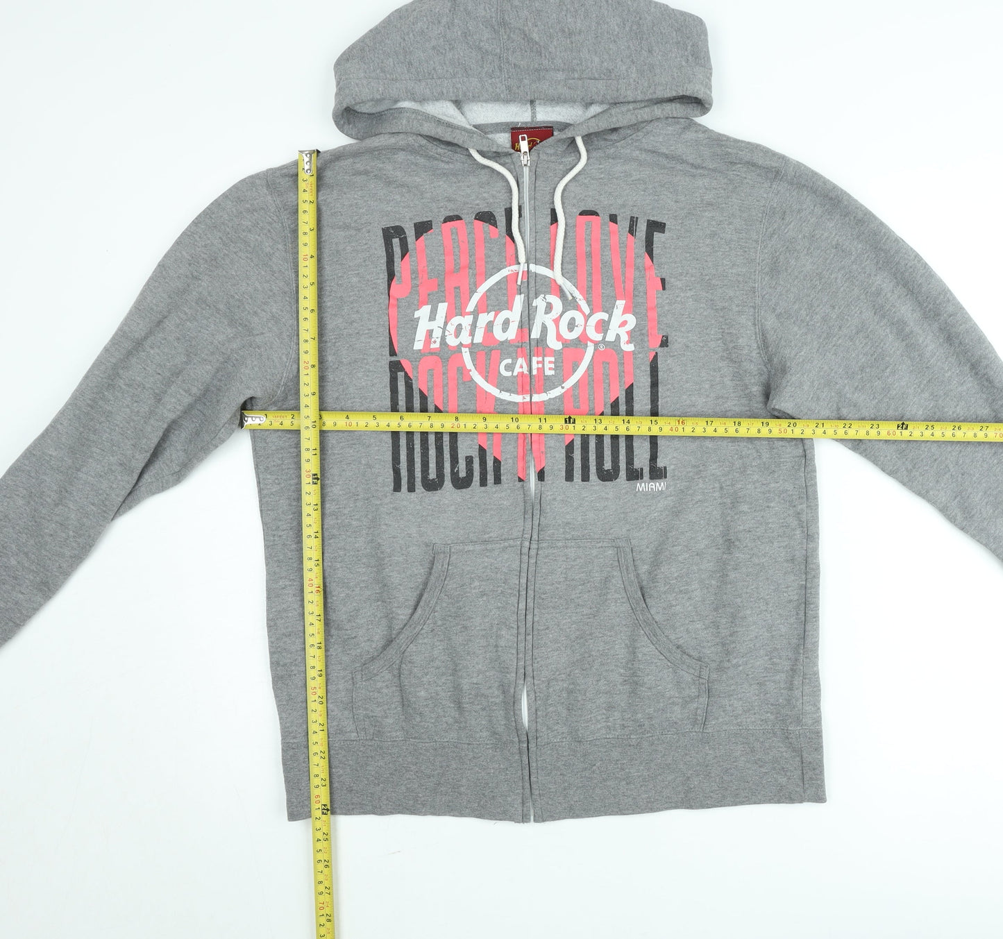 Hard Rock Cafe Women Grey M Basic Zip Hoodie Jacket