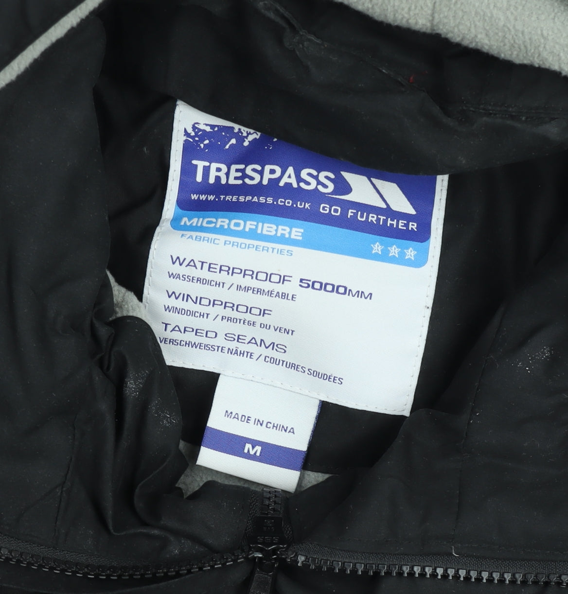 Trespass Men's Black Waterproof Hooded Parka Jacket Size M